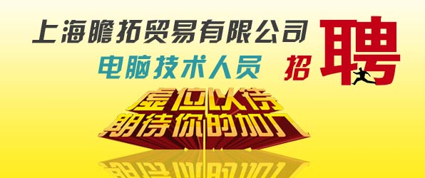 上海瞻拓贸易有限公司招聘电脑技术人员